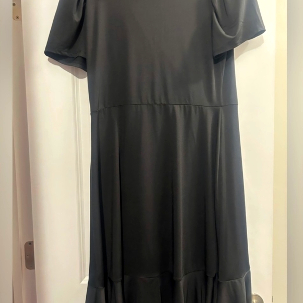 BY Design Womes Black Asymmetrical Ruffle Dress - Picture 6 of 16